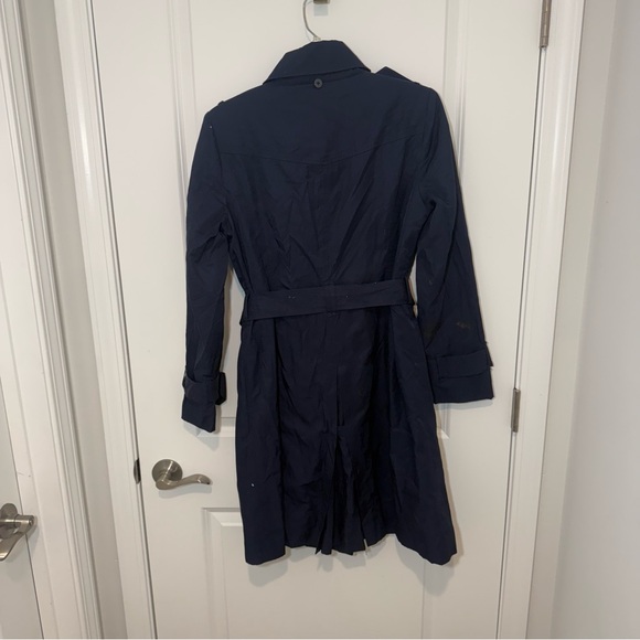 London Fog Women's Double-Breasted Trench Coat Navy Blue sz: S - Picture 5 of 6